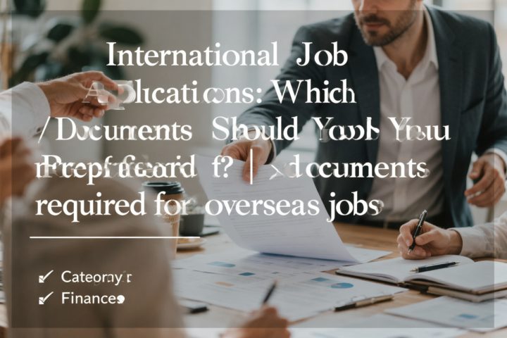 International Job Applications: Which Documents Should You Prepare First?