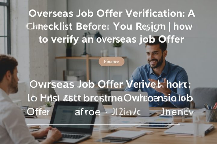 Overseas Job Offer Verification: A Checklist Before You Resign