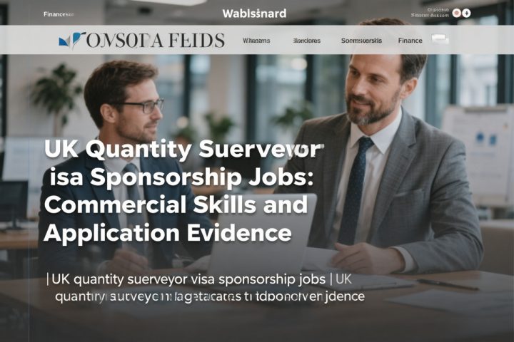 UK Quantity Surveyor Visa Sponsorship Jobs: Commercial Skills and Application Evidence