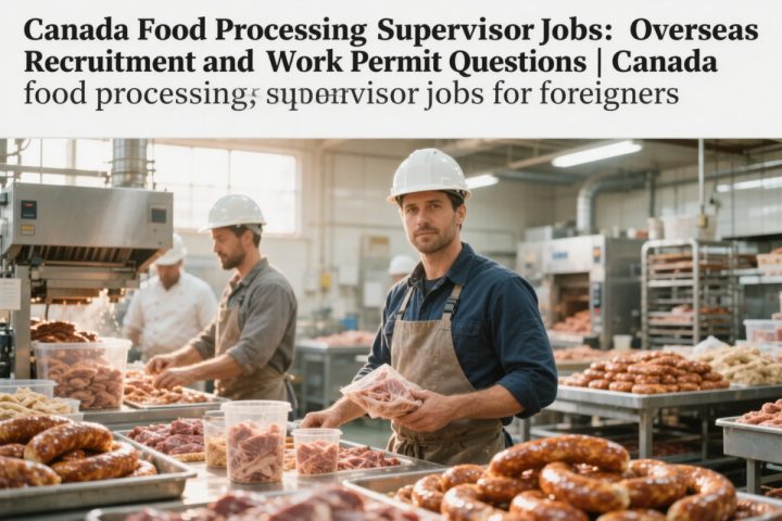 Canada Food Processing Supervisor Jobs: Overseas Recruitment and Work Permit Questions