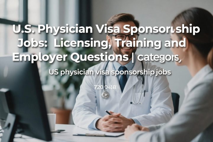 U.S. Physician Visa Sponsorship Jobs: Licensing, Training and Employer Questions