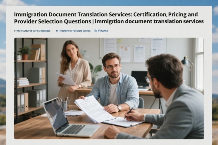 Immigration Document Translation Services: Certification, Pricing and Provider Selection Questions
