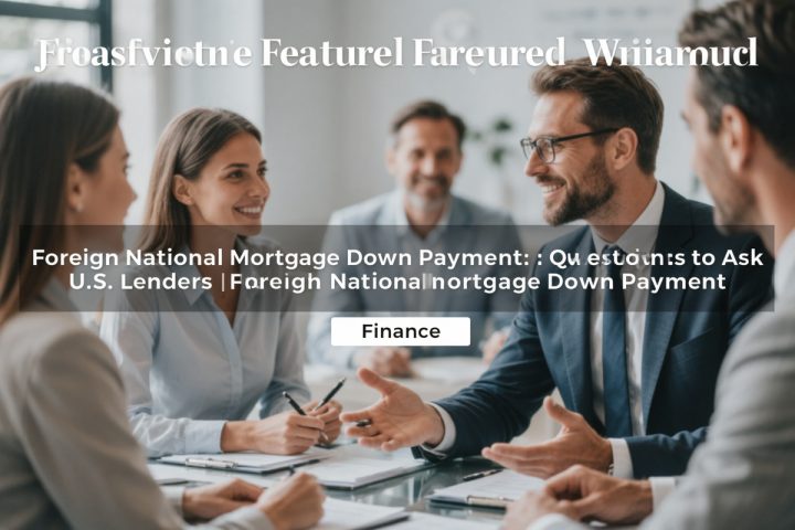 Foreign National Mortgage Down Payments: Questions to Ask U.S. Lenders