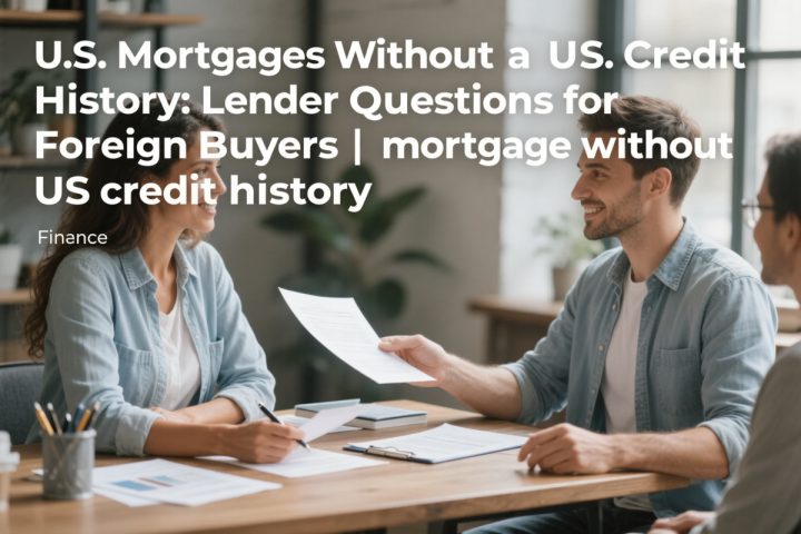 U.S. Mortgages Without a U.S. Credit History: Lender Questions for Foreign Buyers