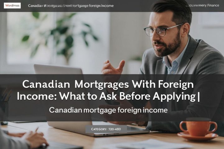Canadian Mortgages With Foreign Income: What to Ask Before Applying