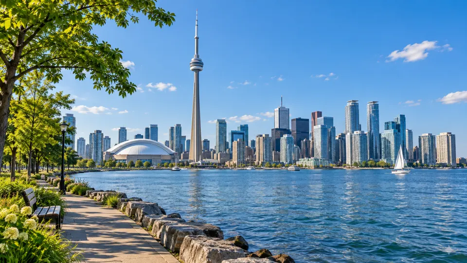 Illustrative Toronto waterfront skyline